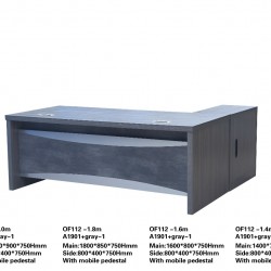 مكتب ميلامين رصاصي بعدة مقاسات