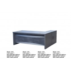 مكتب ميلامين رصاصي بعدة مقاسات