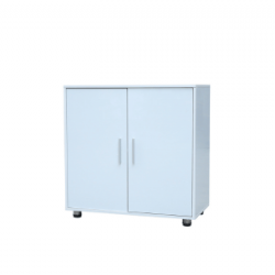 دولاب مكتب أبيض 2 درفة خشب مقاس 80*40*80